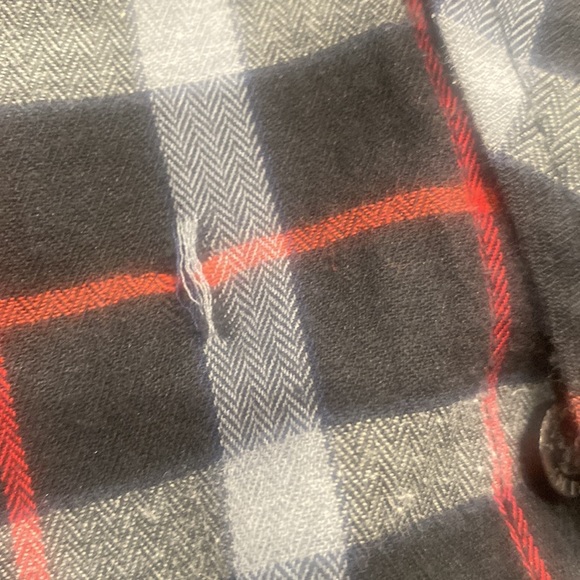 Gorgeous designer plaid shirt in red, grey & black - Picture 4 of 4